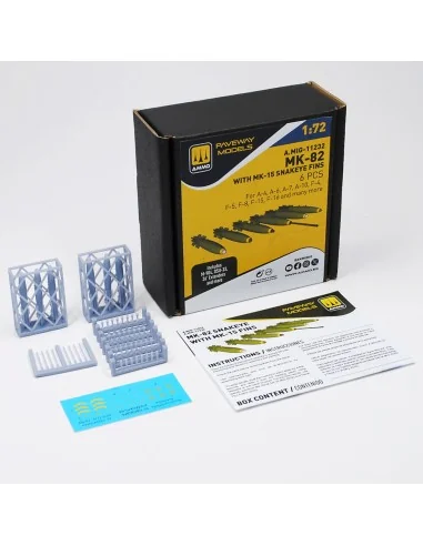 MK-82 with MK-15 Snakeye fin (6 pcs), 1/72 - AMMO by MIG Jimenez A....