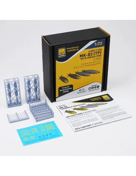 MK-83 with thermal protection and conical fin (4 pcs), 1/72 - AMMO ...