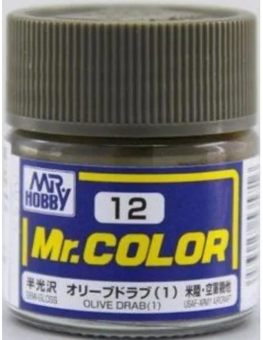Mr Hobby -Gunze Mr. Color (10 ml) Olive Drab (1) - Mr Hobby - Gunze...