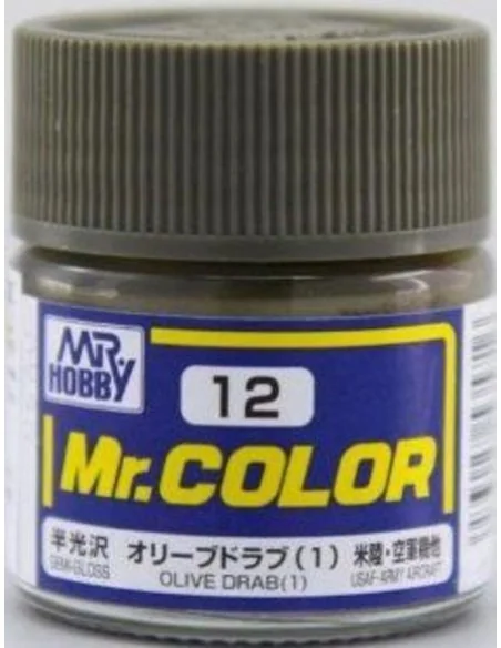 Mr Hobby -Gunze Mr. Color (10 ml) Olive Drab (1) - Mr Hobby - Gunze...
