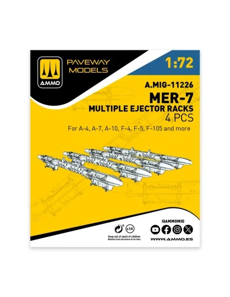[NO_DESC] MER-7, Multiple Ejector Rack (4 pcs), 1/72 - AMMO by MIG ...