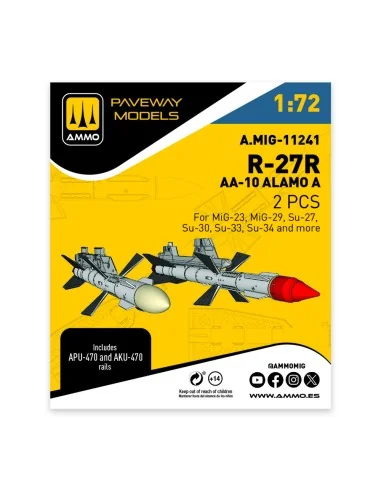 R-27R - AA-10 Alamo A (2 pcs), 1/72 - AMMO by MIG Jimenez A.MIG-11241