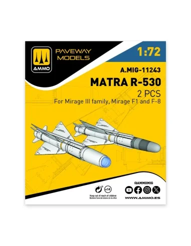 Matra R-530 (2 pcs), 1/72 - AMMO by MIG Jimenez A.MIG-11243