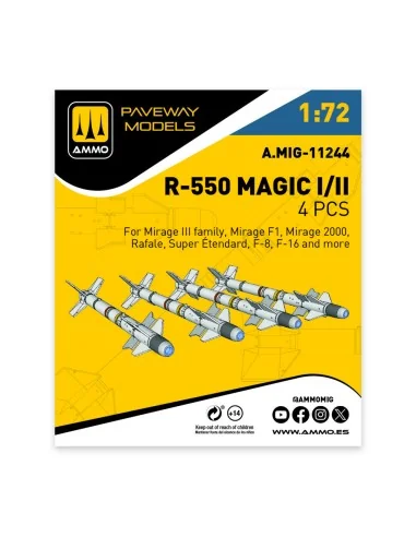R-550 Magic I/II (4 pcs), 1/72 - AMMO by MIG Jimenez A.MIG-11244