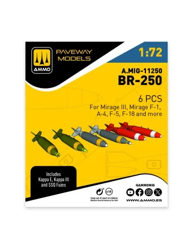BP-250 (6 pcs), 1/72 - AMMO by MIG Jimenez A.MIG-11250
