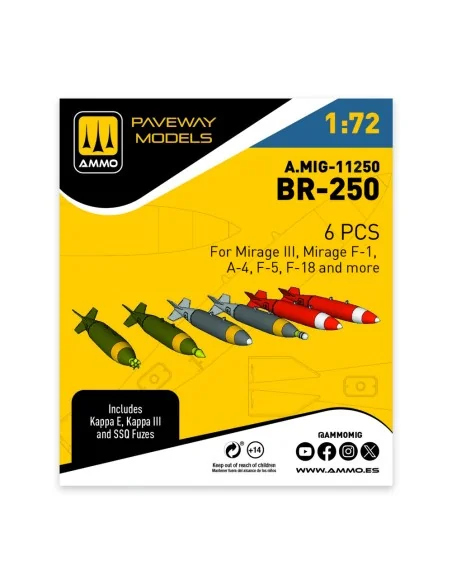 BP-250 (6 pcs), 1/72 - AMMO by MIG Jimenez A.MIG-11250