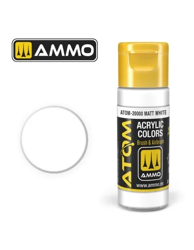 ATOM COLOR Matt White - AMMO by MIG Jimenez ATOM-20000