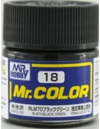 Mr Hobby -Gunze Mr. Color (10 ml) RLM70 Black Green - Mr Hobby - Gu...