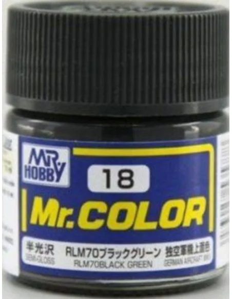 Mr Hobby -Gunze Mr. Color (10 ml) RLM70 Black Green - Mr Hobby - Gu...