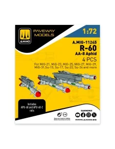 [NO_DESC] R-60 - AA-8 Aphid (4 pcs), 1/72 - AMMO by MIG Jimenez A.M...