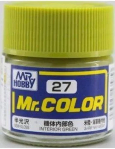 Mr Hobby -Gunze Mr. Color (10 ml) Interior Green - Mr Hobby - Gunze...