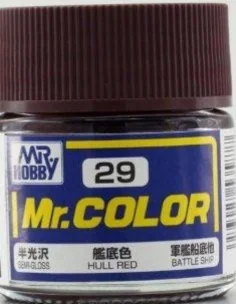 Mr Hobby -Gunze Mr. Color (10 ml) Hull Red - Mr Hobby - Gunze C-029