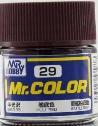 Mr Hobby -Gunze Mr. Color (10 ml) Hull Red - Mr Hobby - Gunze C-029