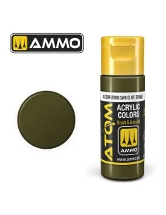 ATOM COLOR Darl Olive Drab - AMMO by MIG Jimenez ATOM-20065 2