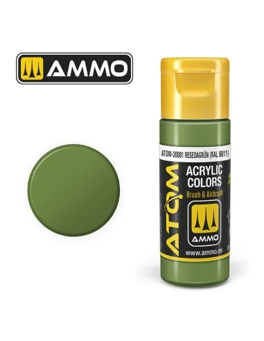 ATOM COLOR Resedagrün RAL 6011 - AMMO by MIG Jimenez ATOM-20081