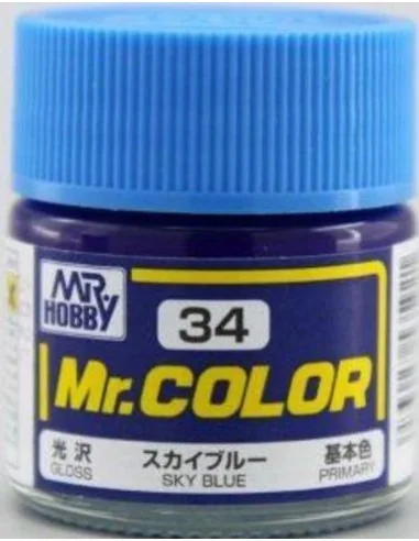 Mr Hobby -Gunze Mr. Color (10 ml) Sky Blue - Mr Hobby - Gunze C-034