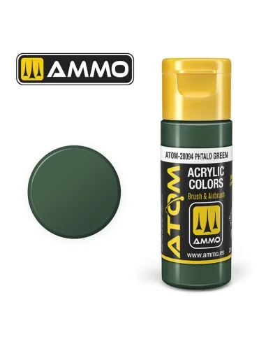 ATOM COLOR Phtalo green - AMMO by MIG Jimenez ATOM-20094