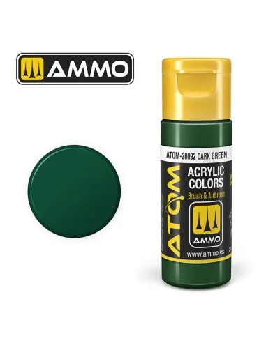 ATOM COLOR Dark Green - AMMO by MIG Jimenez ATOM-20092