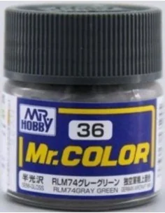 Mr Hobby -Gunze Mr. Color (10 ml) RLM74 Gray Green - Mr Hobby - Gun...