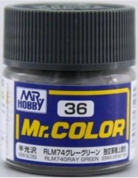 Mr Hobby -Gunze Mr. Color (10 ml) RLM74 Gray Green - Mr Hobby - Gun...