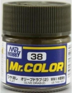Mr Hobby -Gunze Mr. Color (10 ml) Olive Drab (2) - Mr Hobby - Gunze...