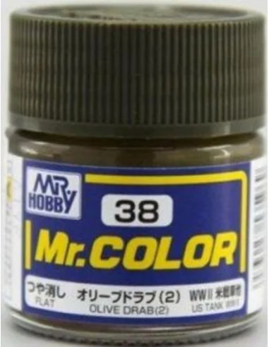 Mr Hobby -Gunze Mr. Color (10 ml) Olive Drab (2) - Mr Hobby - Gunze...
