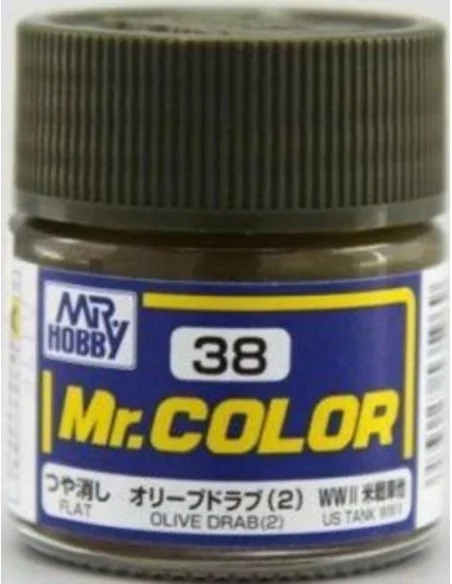 Mr Hobby -Gunze Mr. Color (10 ml) Olive Drab (2) - Mr Hobby - Gunze...