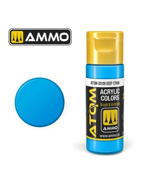 ATOM COLOR Deep Cyan - AMMO by MIG Jimenez ATOM-20109
