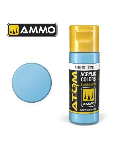ATOM COLOR Cyan - AMMO by MIG Jimenez ATOM-20111