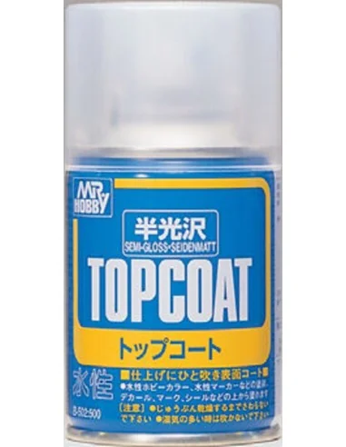 Mr Hobby -Gunze Mr. Top Coat Semi-Gloss Spray (86 ml) - Mr Hobby - ...
