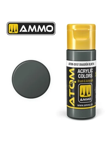 ATOM COLOR Graugrün RLM74 - AMMO by MIG Jimenez ATOM-20157
