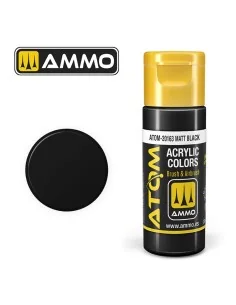 ATOM COLOR Matt Black - AMMO by MIG Jimenez ATOM-20163