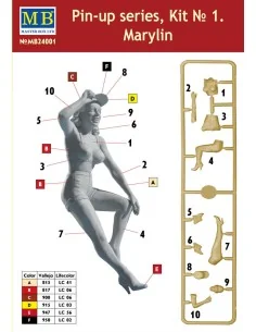 Pin-up series, Kit No.1 Marylin, 1/24 - Master Box Ltd. 24001 2