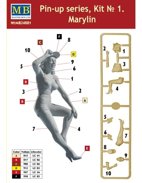 Pin-up series, Kit No.1 Marylin, 1/24 - Master Box Ltd. 24001