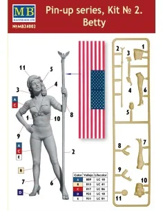 Pin-up series, Kit No.2 Betty, 1/24 - Master Box Ltd. 24002 2