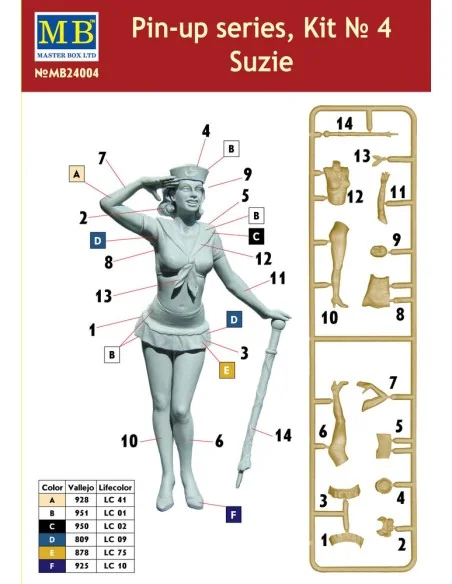 Pin-up series, Kit No.4 Suzie, 1/24 - Master Box Ltd. 24004