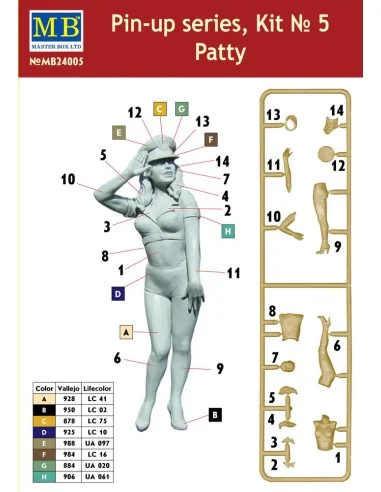Pin-up series, Kit No.5 Patty, 1/24 - Master Box Ltd. 24005