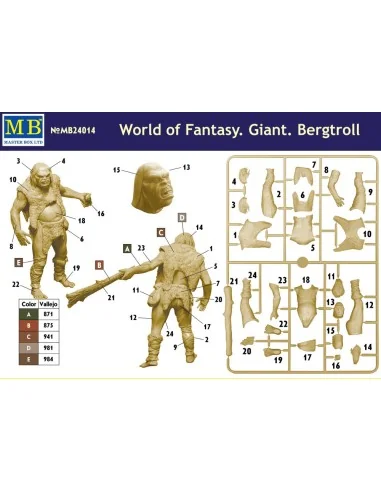 World of Fantasy. Giant.Bergtroll, 1/24 - Master Box Ltd. 24014