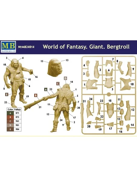World of Fantasy. Giant.Bergtroll, 1/24 - Master Box Ltd. 24014