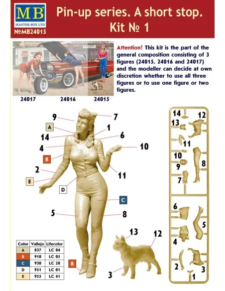 Pin-up series.A short stop.Kit No.1, 1/24 - Master Box Ltd. 24015