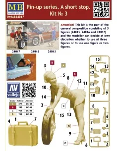 Pin-up series.A short stop.Kit No.3, 1/24 - Master Box Ltd. 24017 2