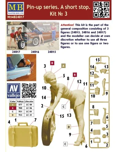 Pin-up series.A short stop.Kit No.3, 1/24 - Master Box Ltd. 24017
