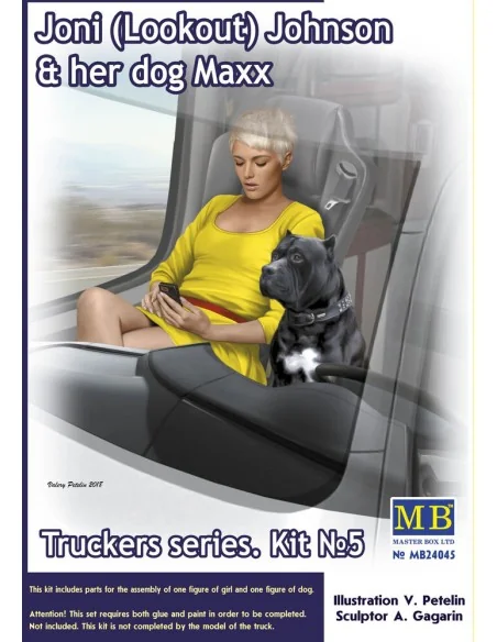 Truckers series.Joni(Lookout)Johnson&her dog Maxx, 1/24 - Master Bo...