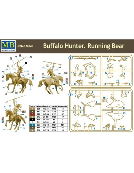 Buffalo Hunter. Running Bear, 1/24 - Master Box Ltd. 24048