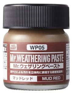 Mr Hobby -Gunze Weathering Paste Mud Red 40ml - Mr Hobby - Gunze WP-05