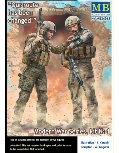 Our route has been changed! Modern War Series, kit No.1, 1/24 - Mas...