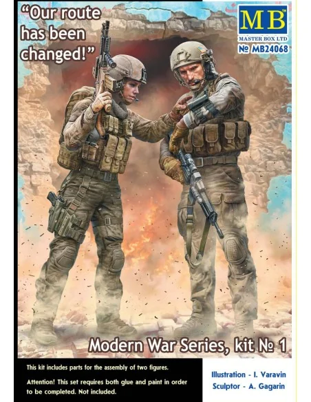 Our route has been changed! Modern War Series, kit No.1, 1/24 - Mas...