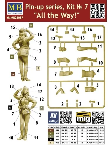 Pin-up series, Kit No.7 All the Way!, 1/24 - Master Box Ltd. 24087