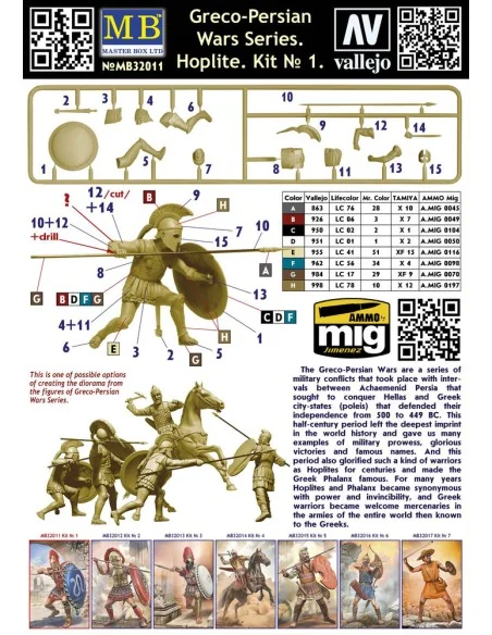 Greco-Persian Wars Series. Hoplite. Kit 1, 1/32 - Master Box Ltd. 3...