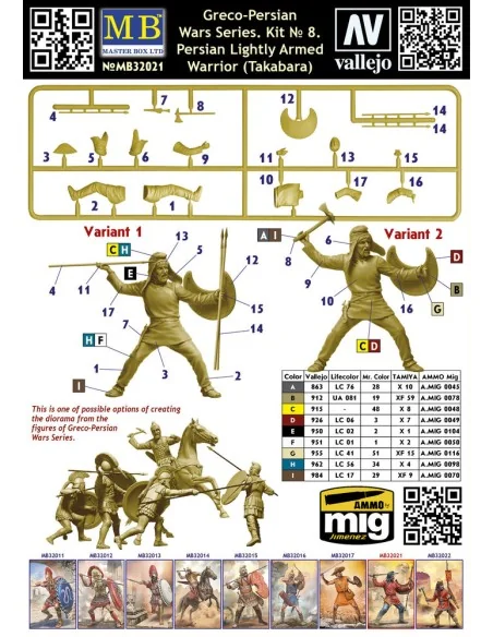 Persian Lightly Armed Warrior (Takabara) Greco-Persian Wars Series....